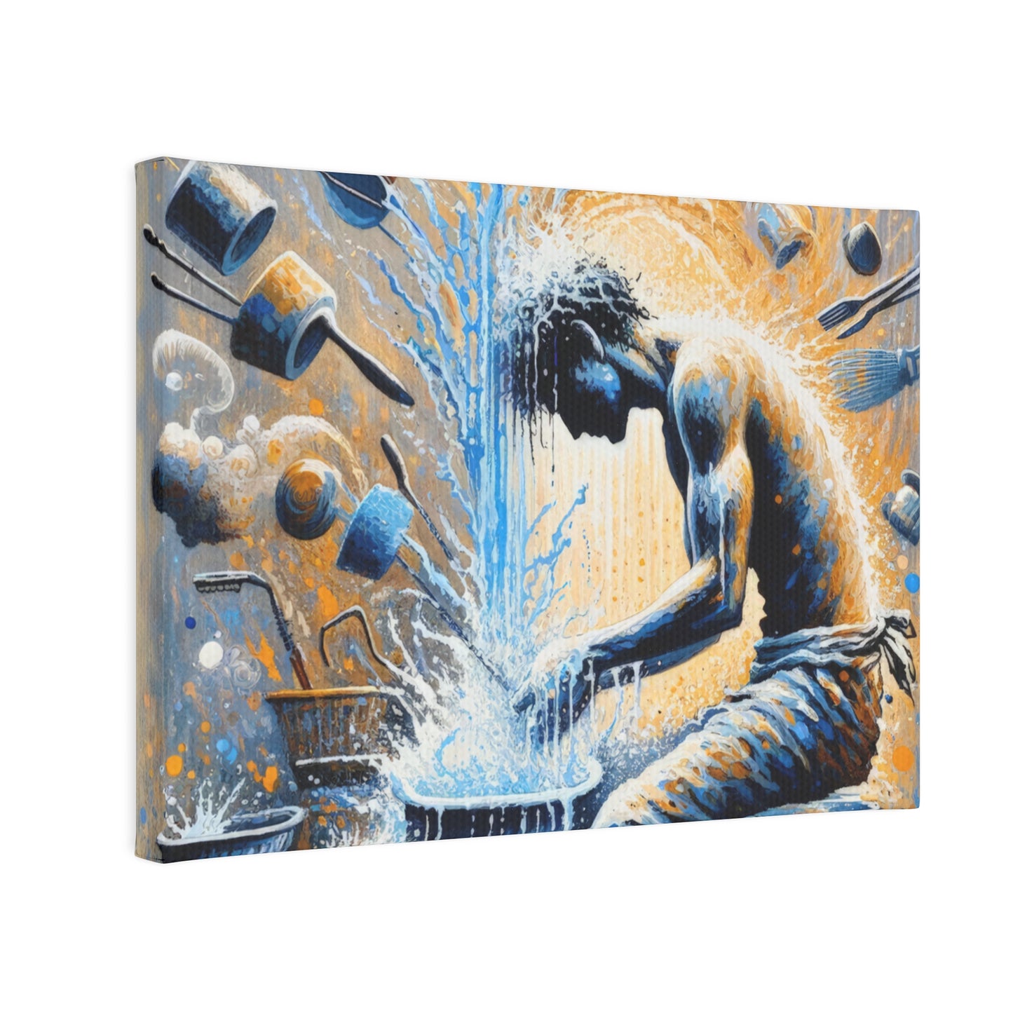 Meditative Kinetic Tachism Canvas Photo Tile