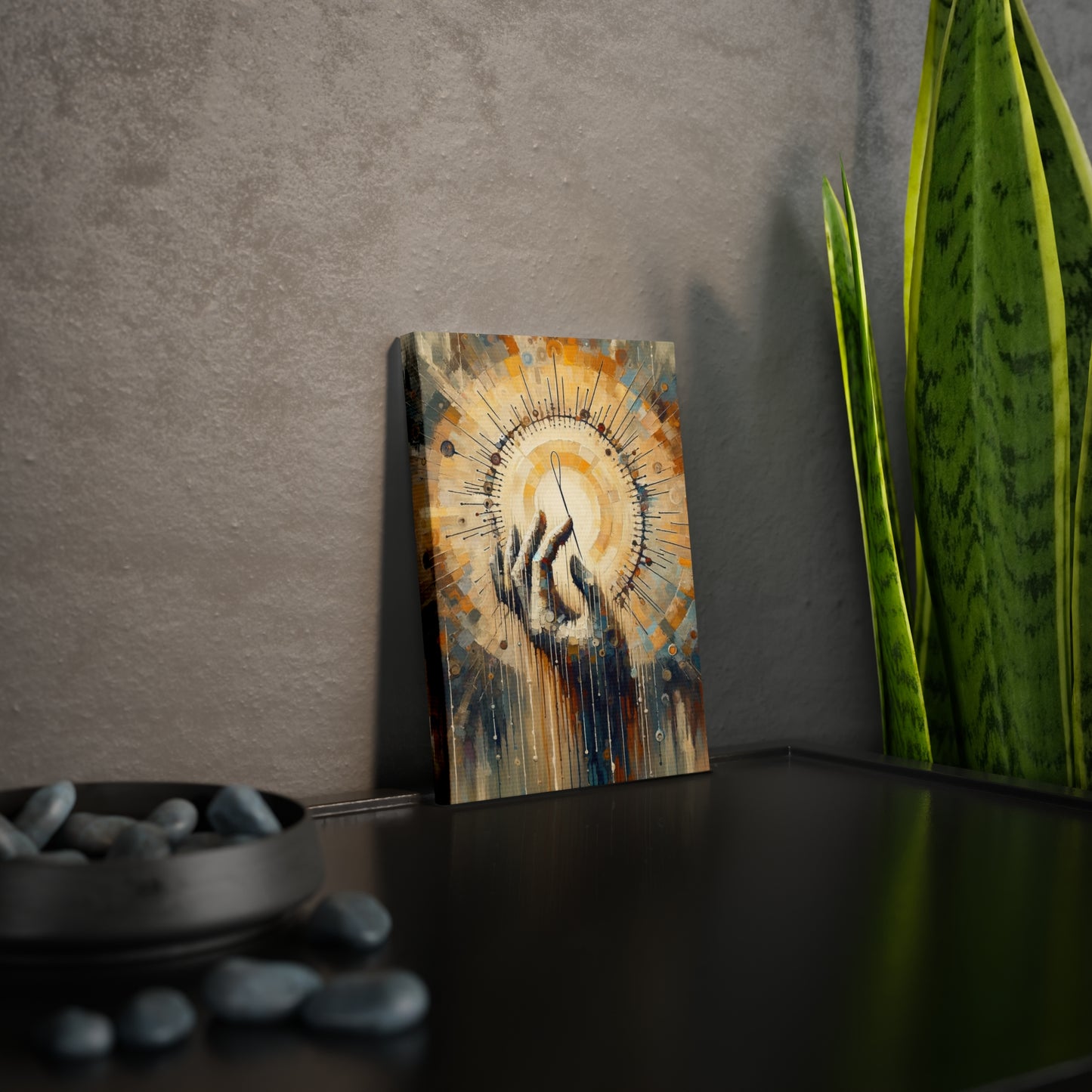 Sovereign Reflective Tachism Canvas Photo Tile