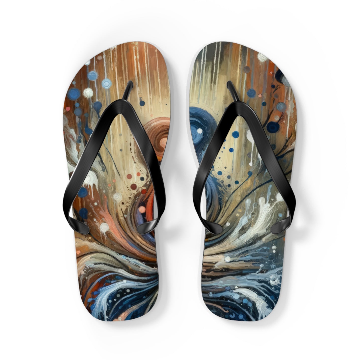 Empathic Connection Tachism Flip Flops