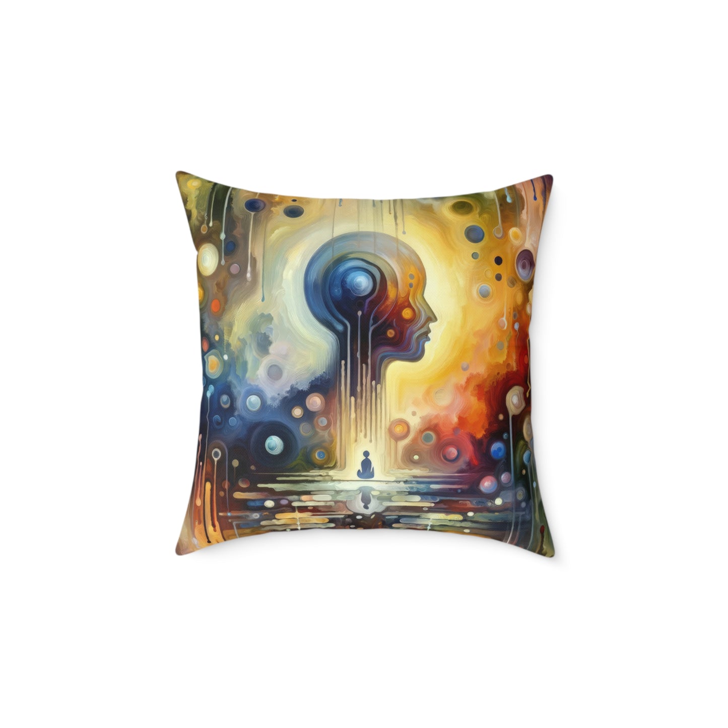 Reflective Oneness Healing Spun Polyester Pillow