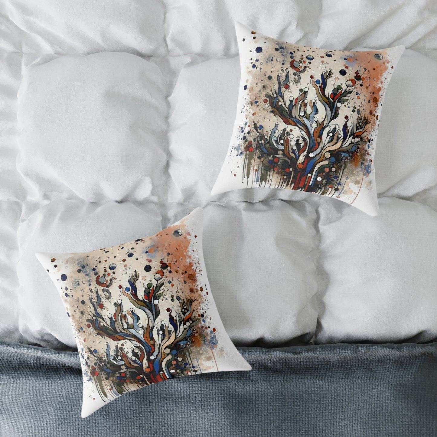 Intentional Unity Splashes Spun Polyester Pillow