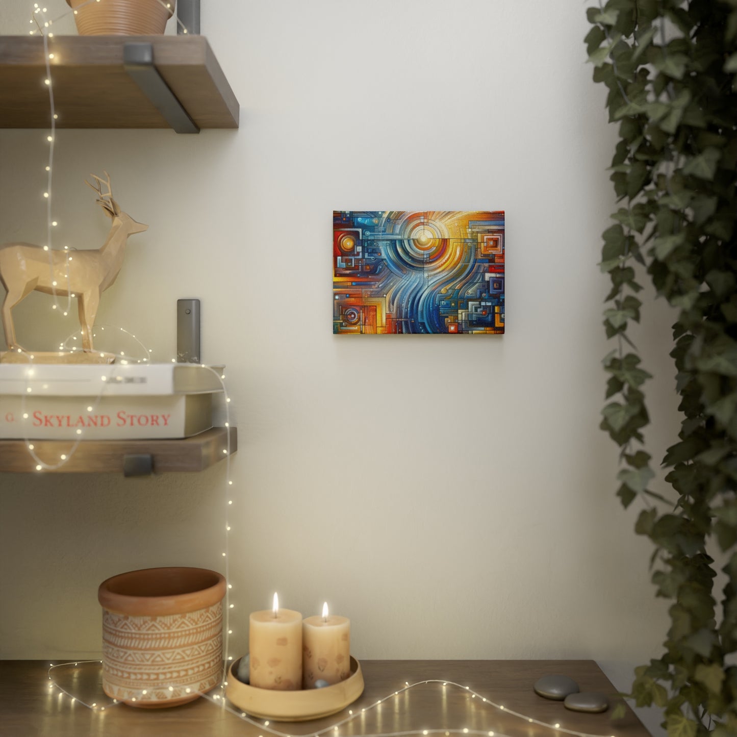 Digital Tachism Connectivity Canvas Photo Tile