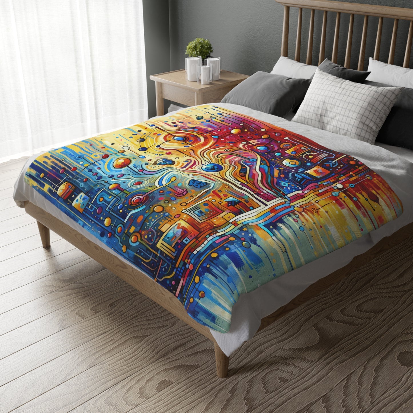 Supportive Divided Empathy Velveteen Microfiber Blanket (Two-sided print)