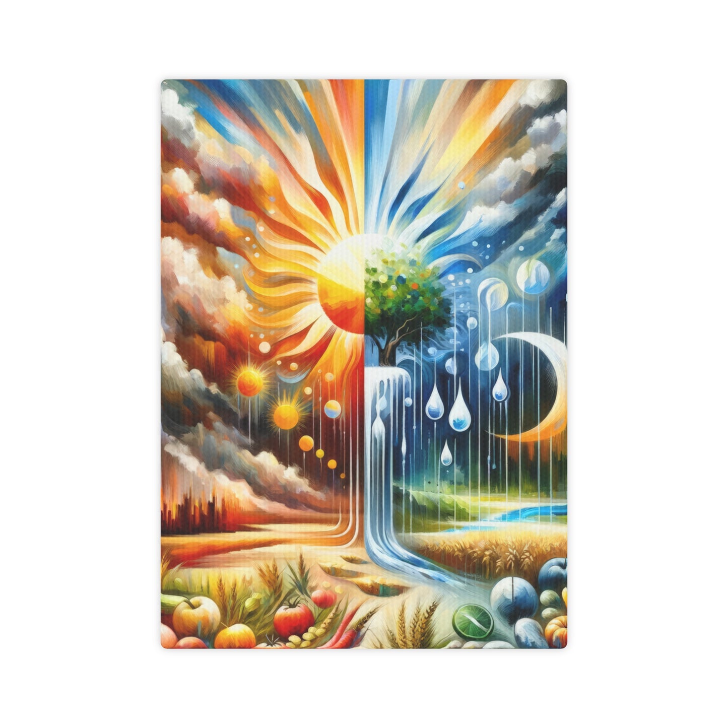 Sunshine Harvest Journey Canvas Photo Tile