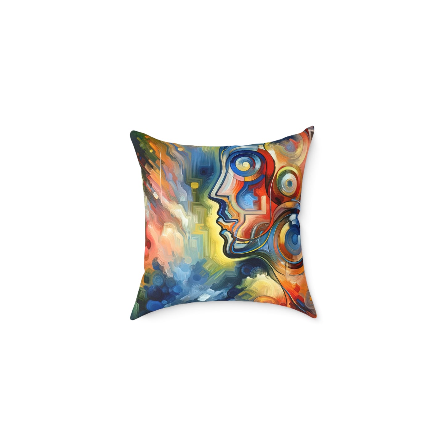 Emotional Perception Abstract Spun Polyester Pillow