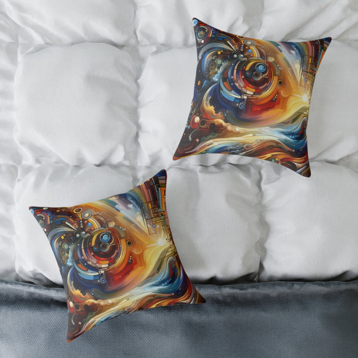 Ritualistic Growth Symphony Spun Polyester Pillow