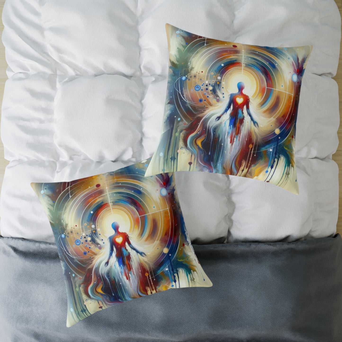 Unified Heart Awakening Spun Polyester Pillow