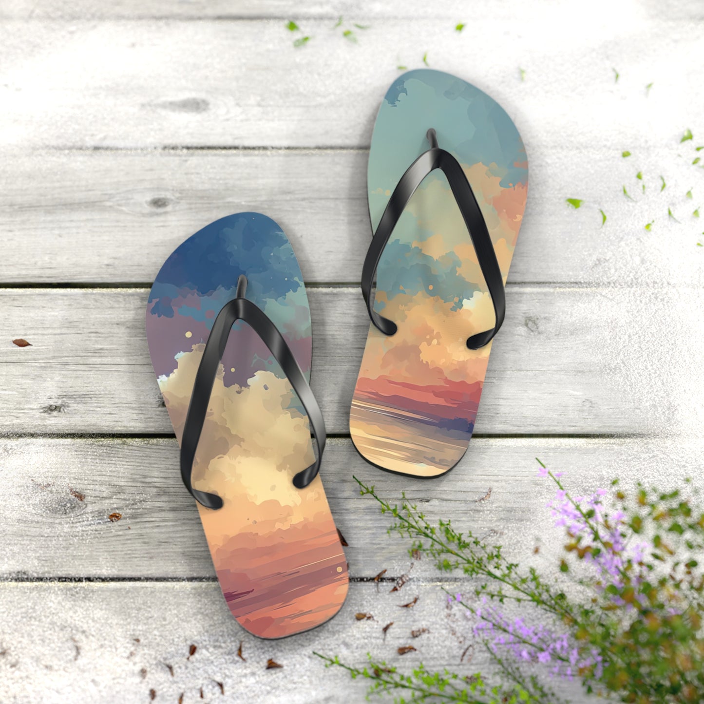 Dusky Sky Glow Flip Flops