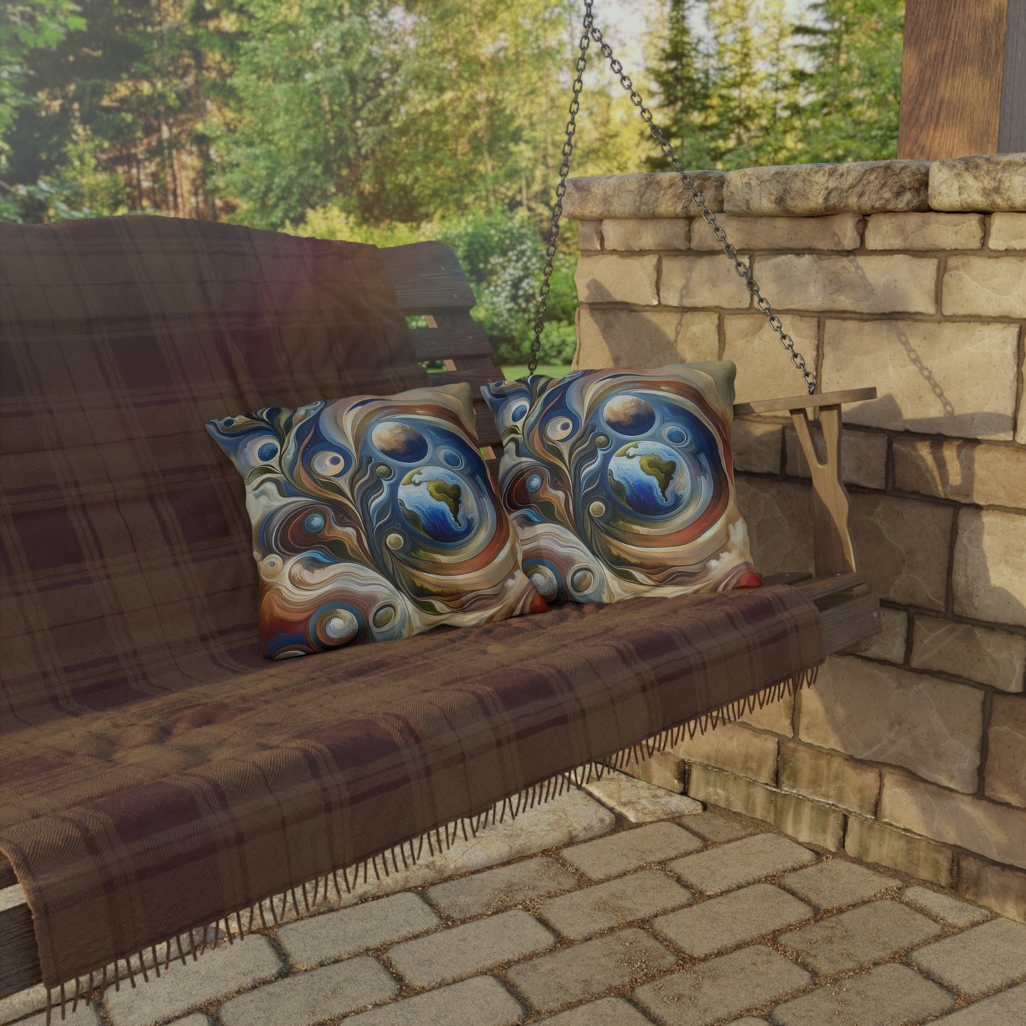 Esoteric Nurturing Gaia Outdoor Pillows