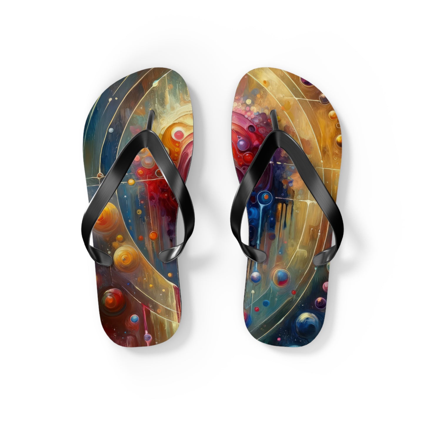 Unified Heart Reflections Flip Flops