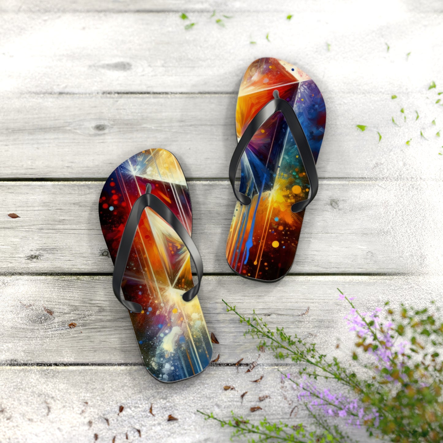 Prismatic Light Spectrum Flip Flops