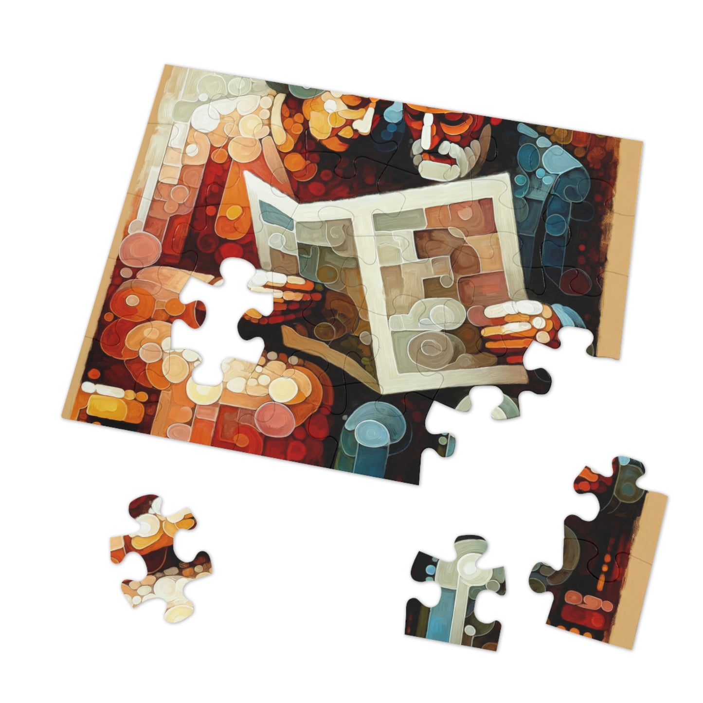 Elderly Unity Tachism Jigsaw Puzzle (30, 110, 252, 500,1000-Piece)