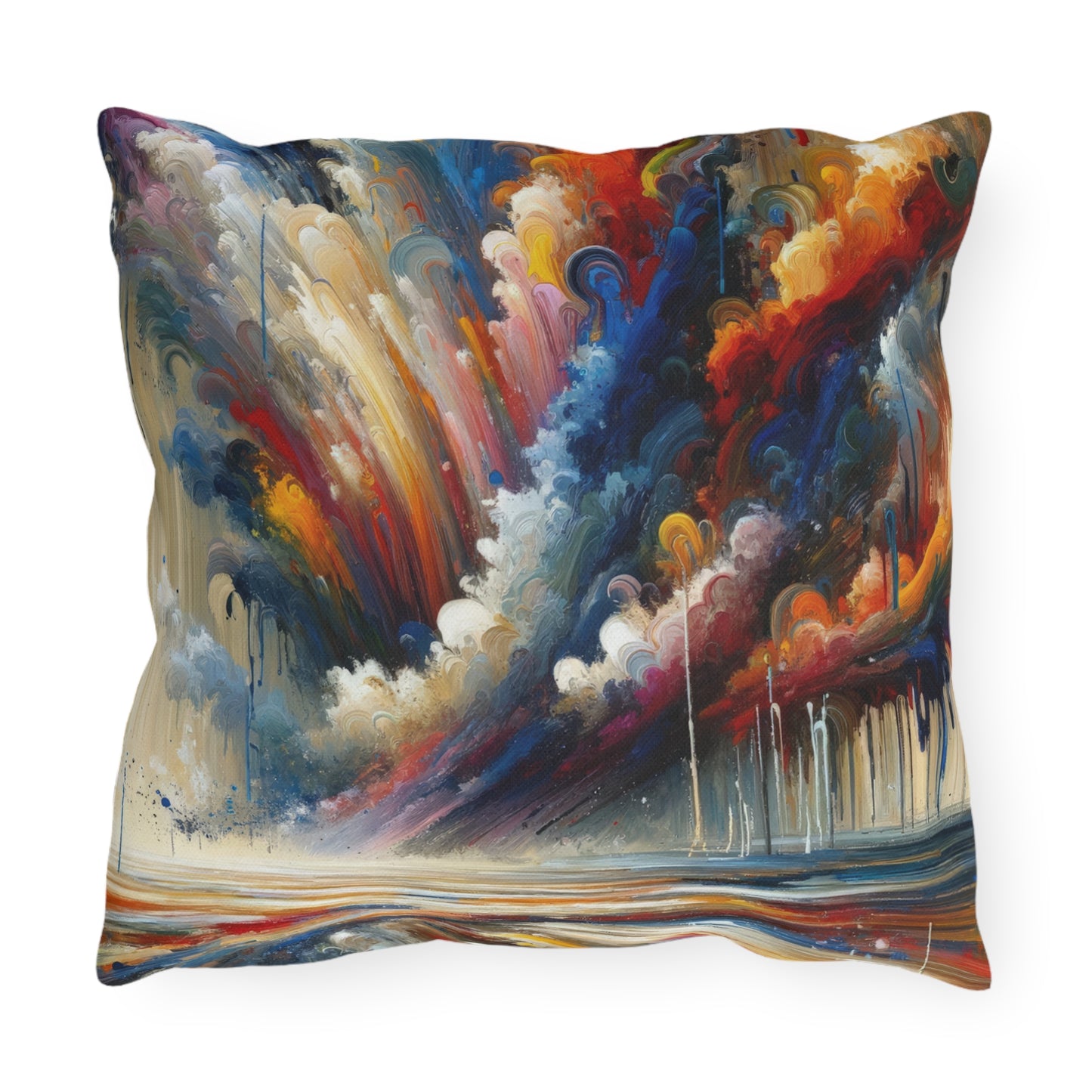 Grandiose Transformation Tachism Outdoor Pillows