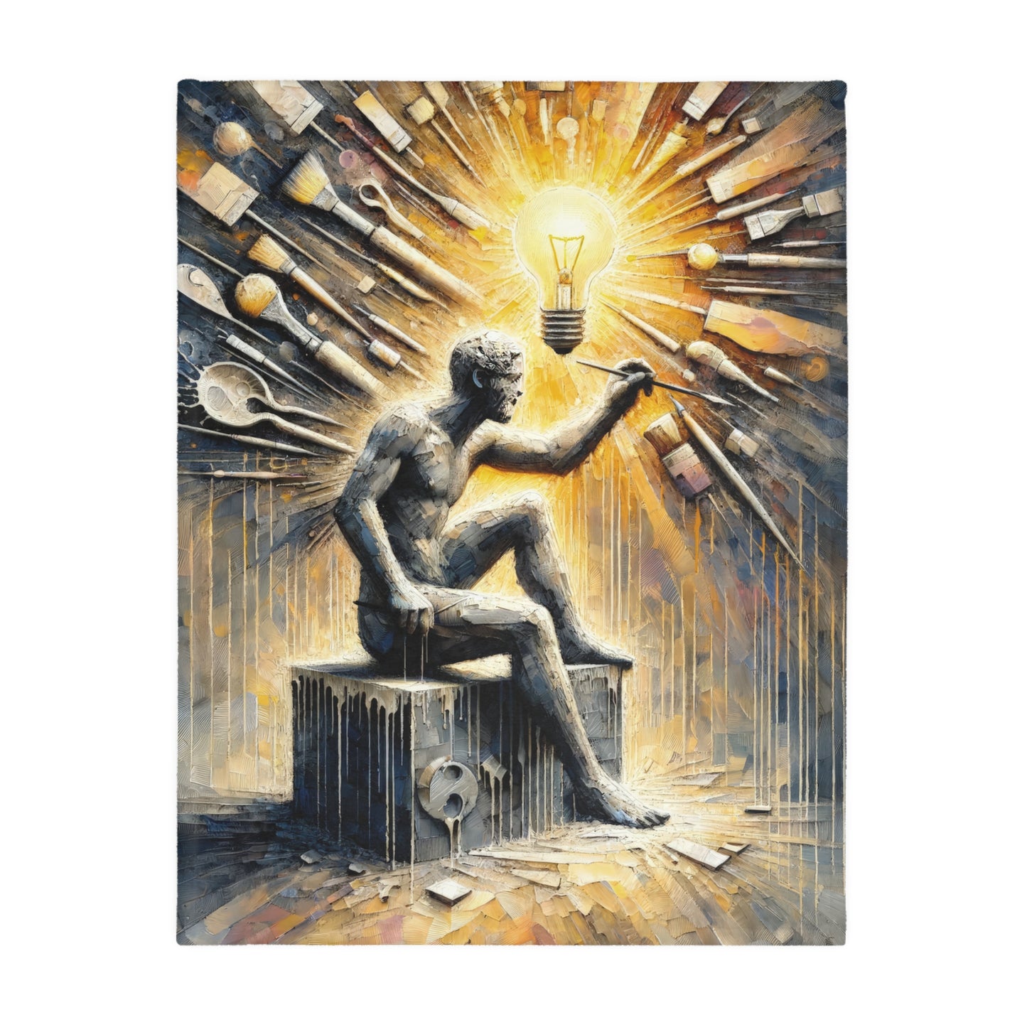 Idea Sculptor Genesis Velveteen Microfiber Blanket (Two-sided print)