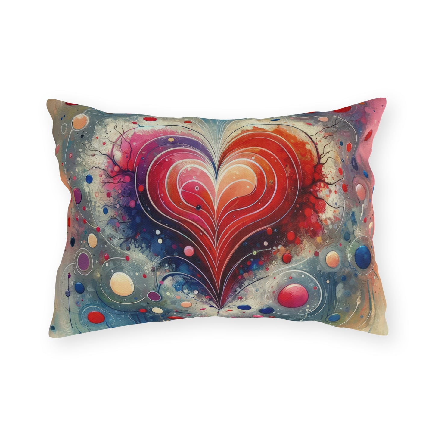 Emotional Physics Heart Outdoor Pillows