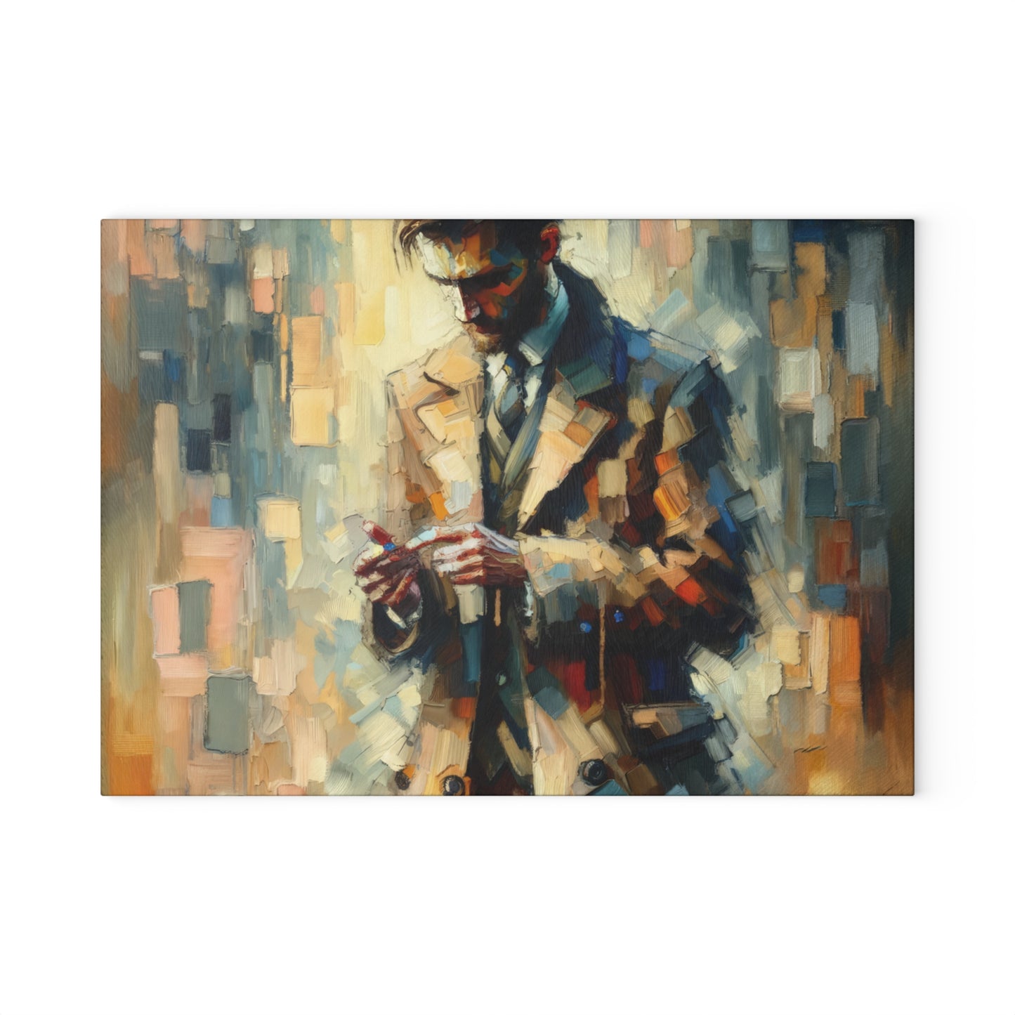 Urban Tachism Encounter Glass Cutting Board