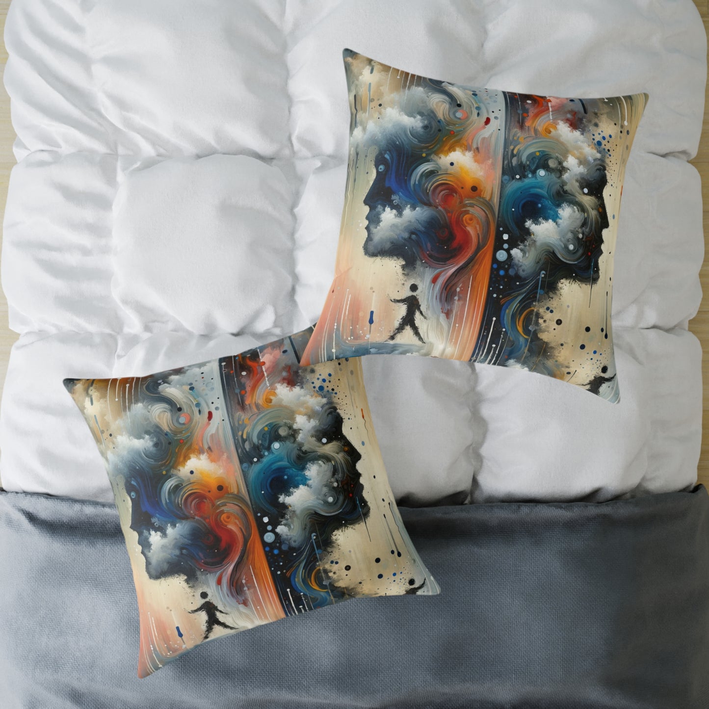Connected Isolation Paradox Spun Polyester Pillow