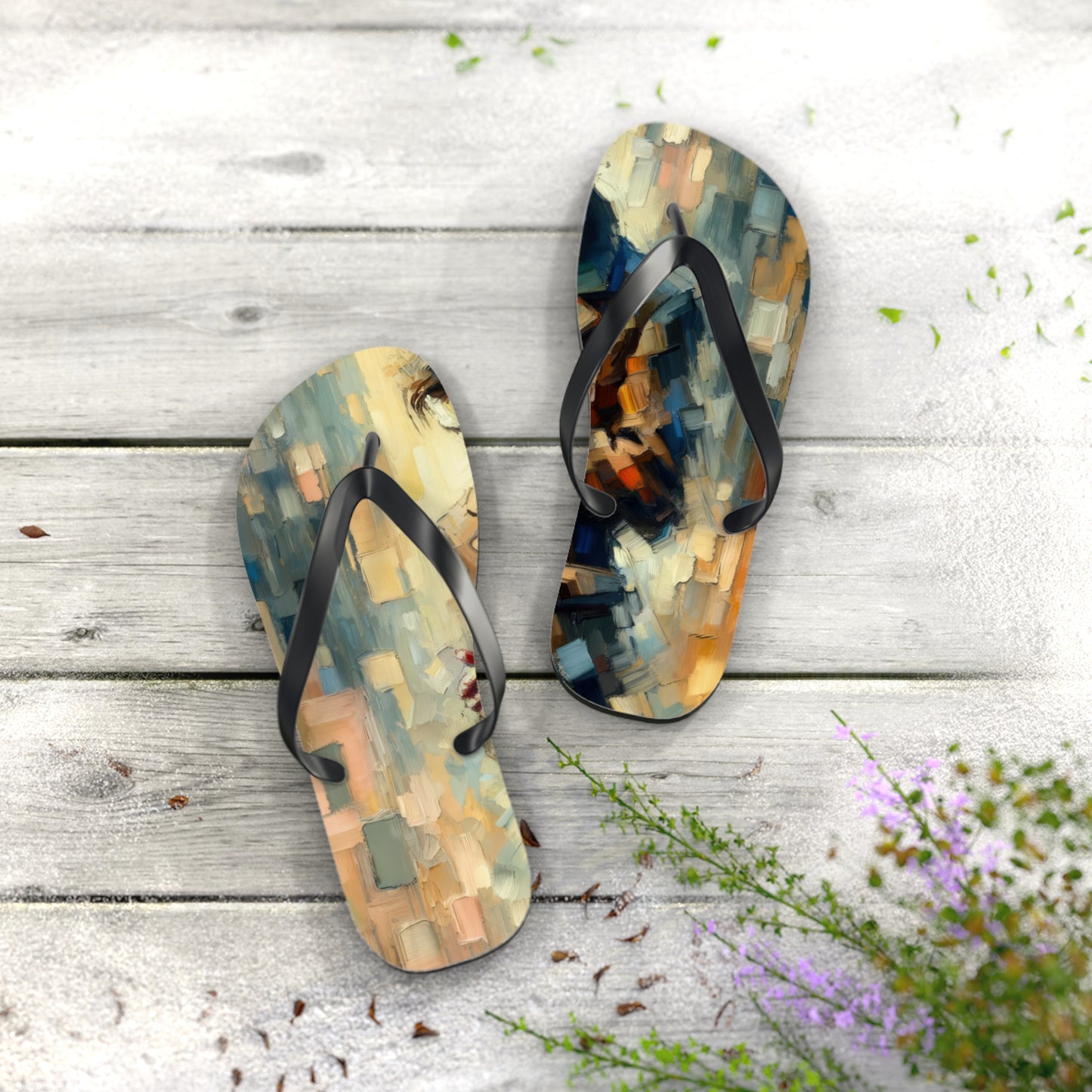 Urban Tachism Encounter Flip Flops