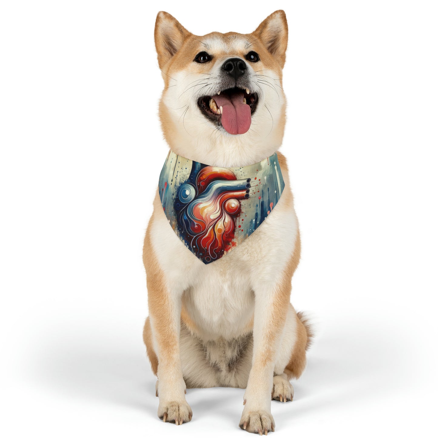 Rhythmic Heart Harmony Pet Bandana Collar