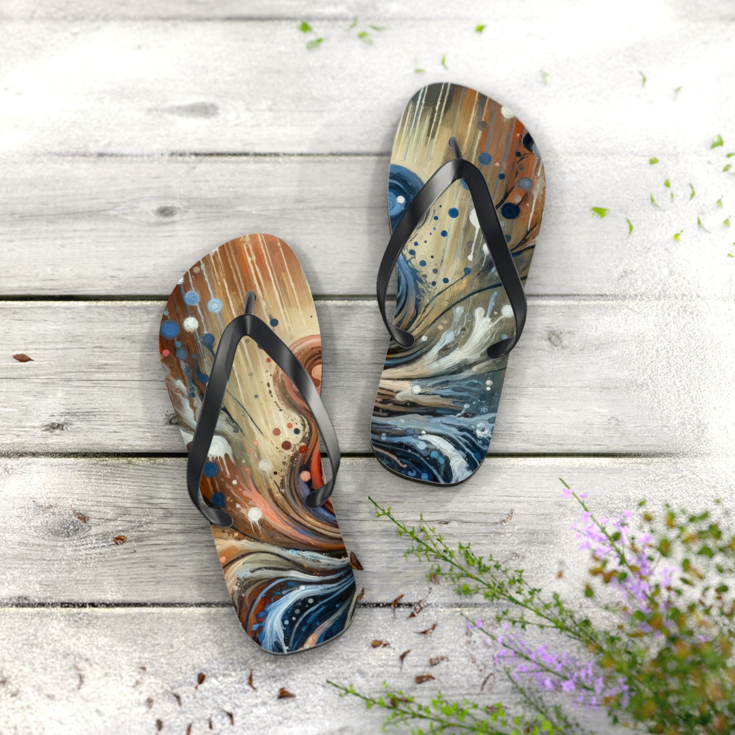 Empathic Connection Tachism Flip Flops