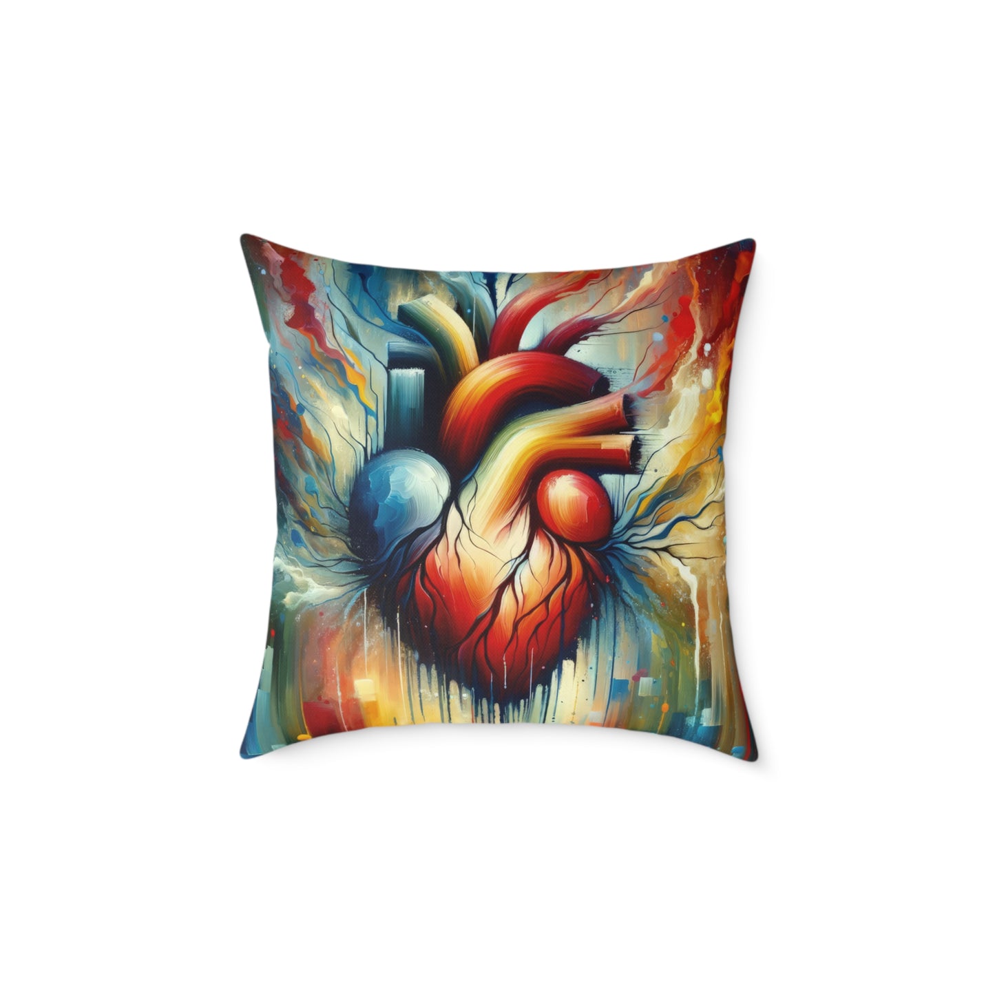 Humanity Heart Unveiled Spun Polyester Pillow