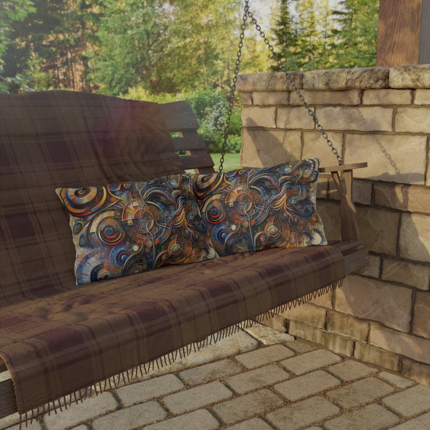Ethos Web Abstract Outdoor Pillows