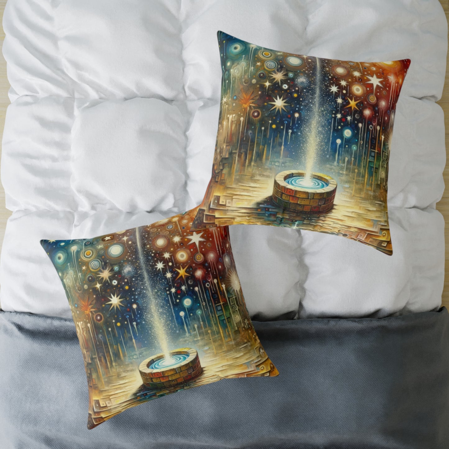 Inspiration Tachism Tribute Spun Polyester Pillow