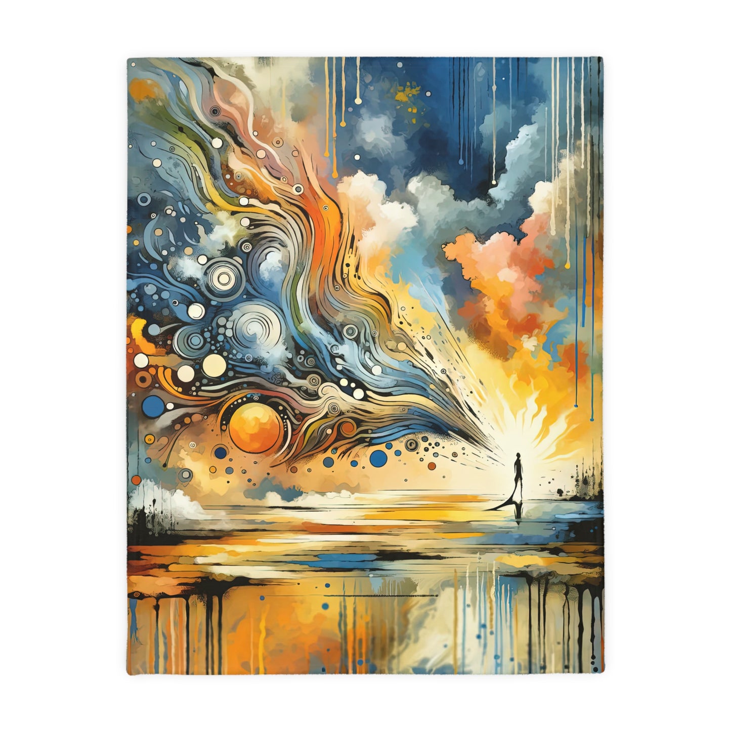 Intentional Awakening Reflection Velveteen Microfiber Blanket (Two-sided print)