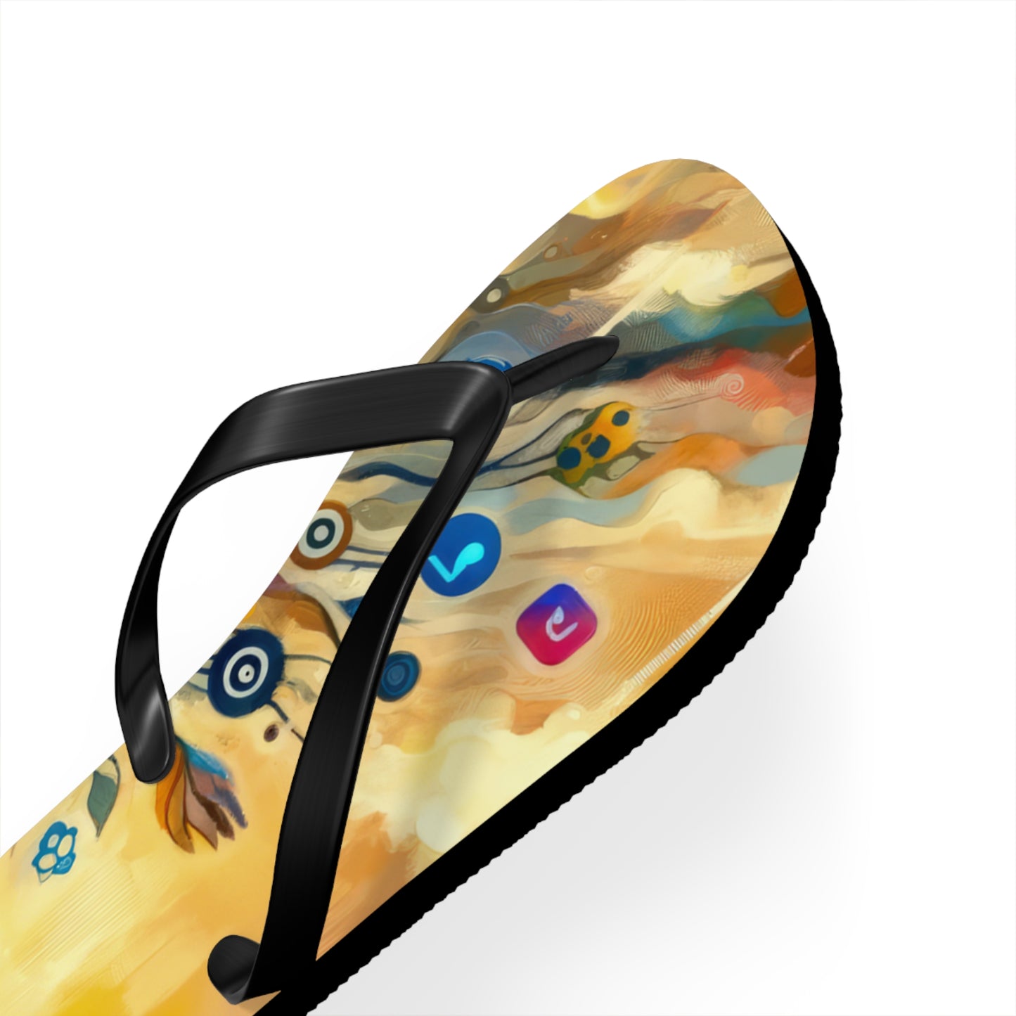 Reflective Digital Meditation Flip Flops