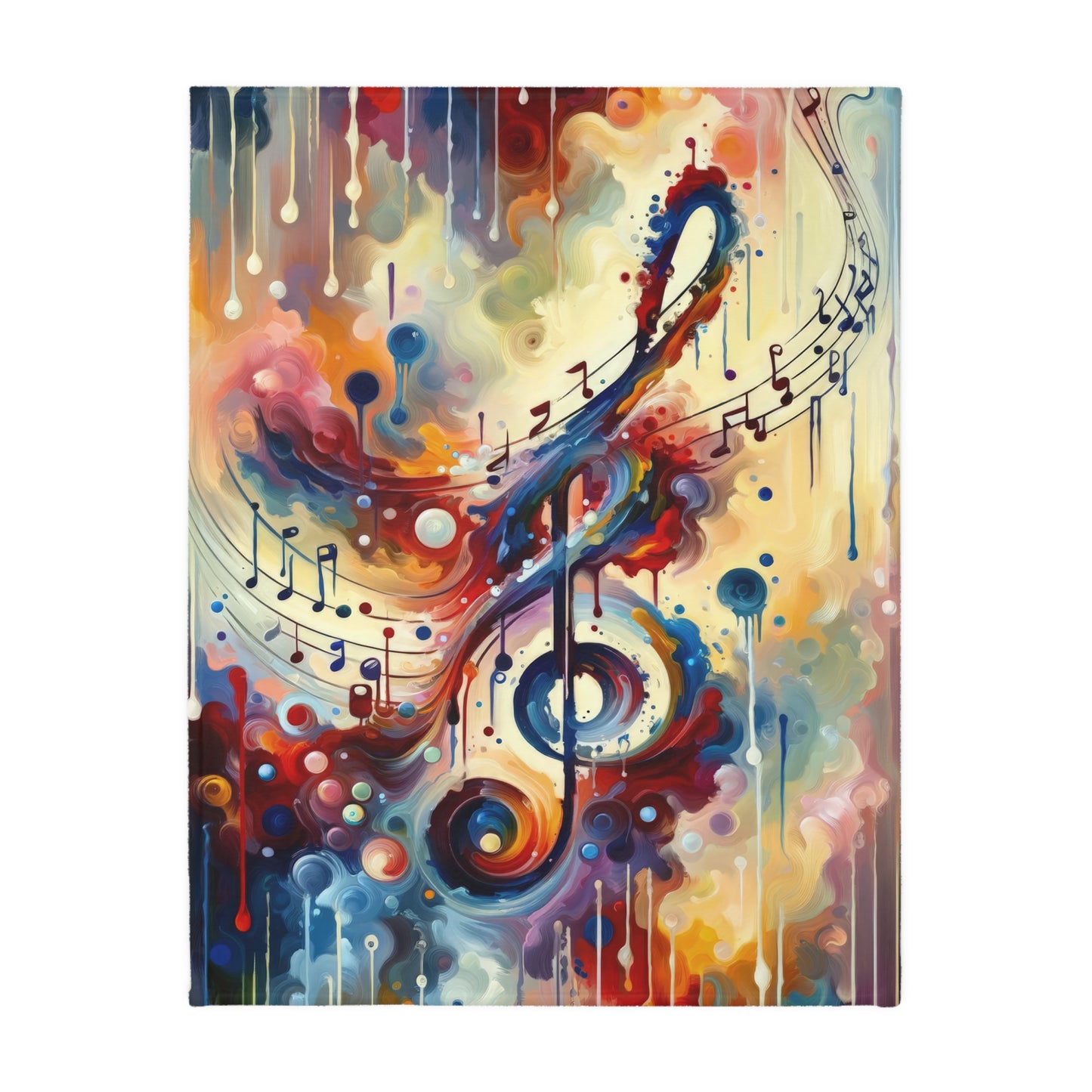 Harmonizing Melody Life Velveteen Microfiber Blanket (Two-sided print)