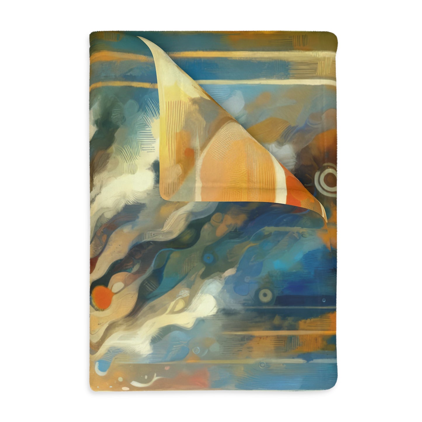 Reflective Digital Meditation Velveteen Microfiber Blanket (Two-sided print)