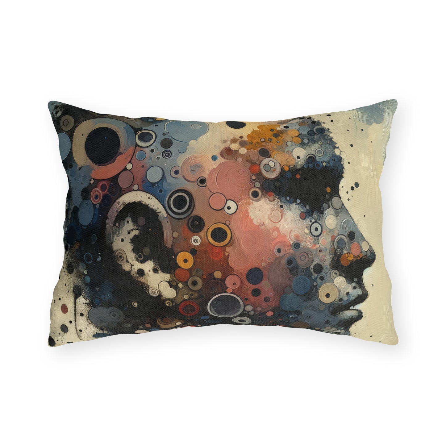 Reflective Tachism Contemplation Outdoor Pillows