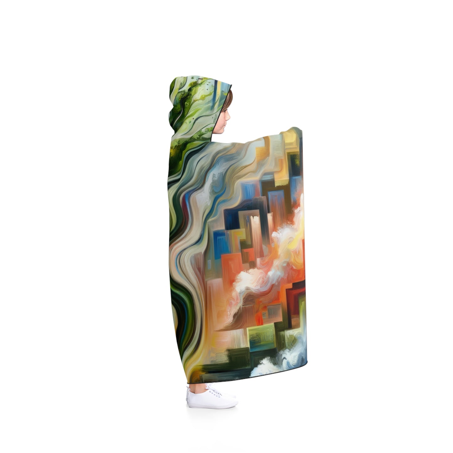 Eternal Digital Contrast Hooded Blanket