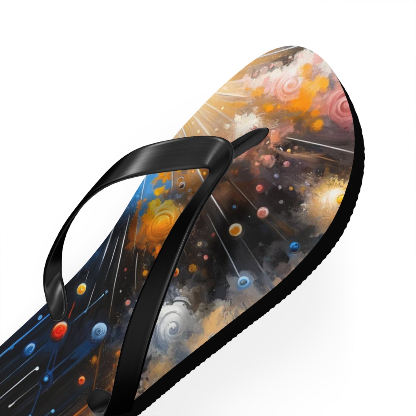 Luminous Abstract Tachism Flip Flops