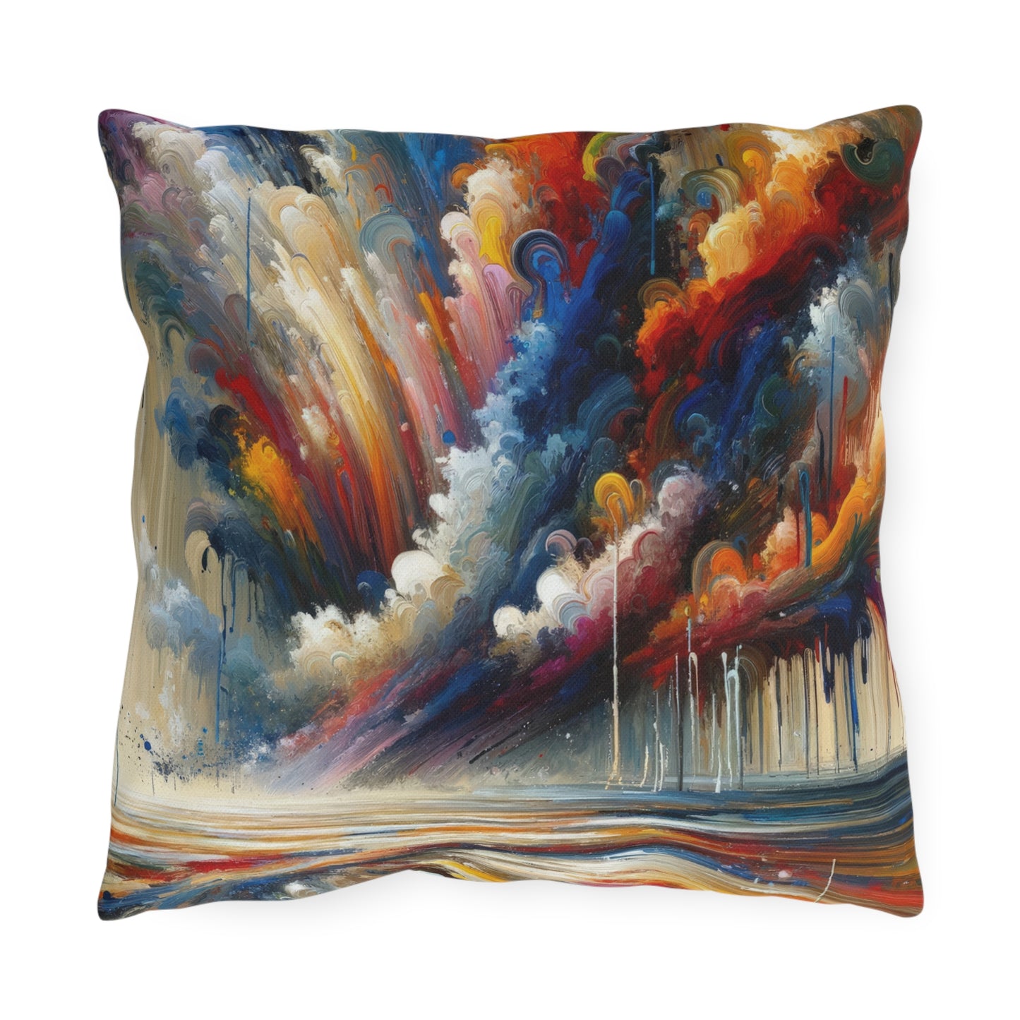 Grandiose Transformation Tachism Outdoor Pillows