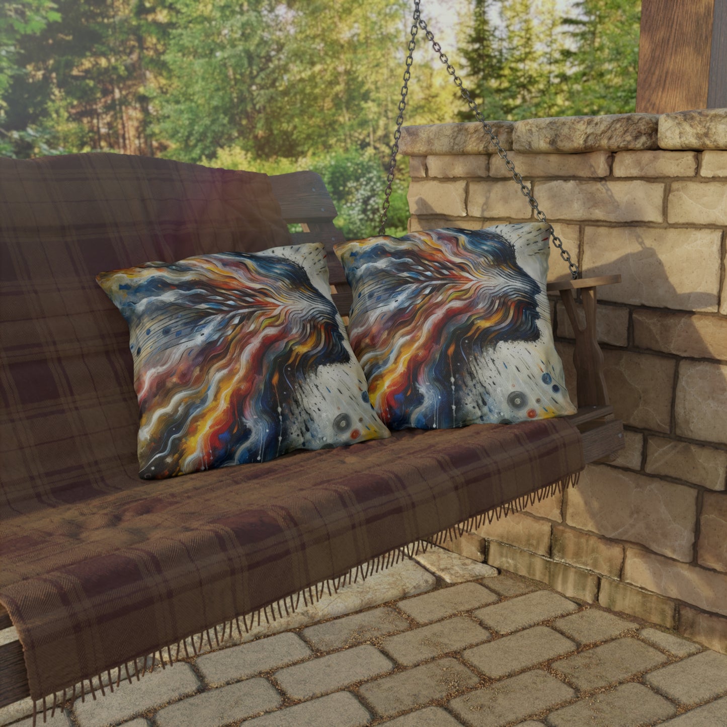 Empathetic Awakening Dynamic Outdoor Pillows