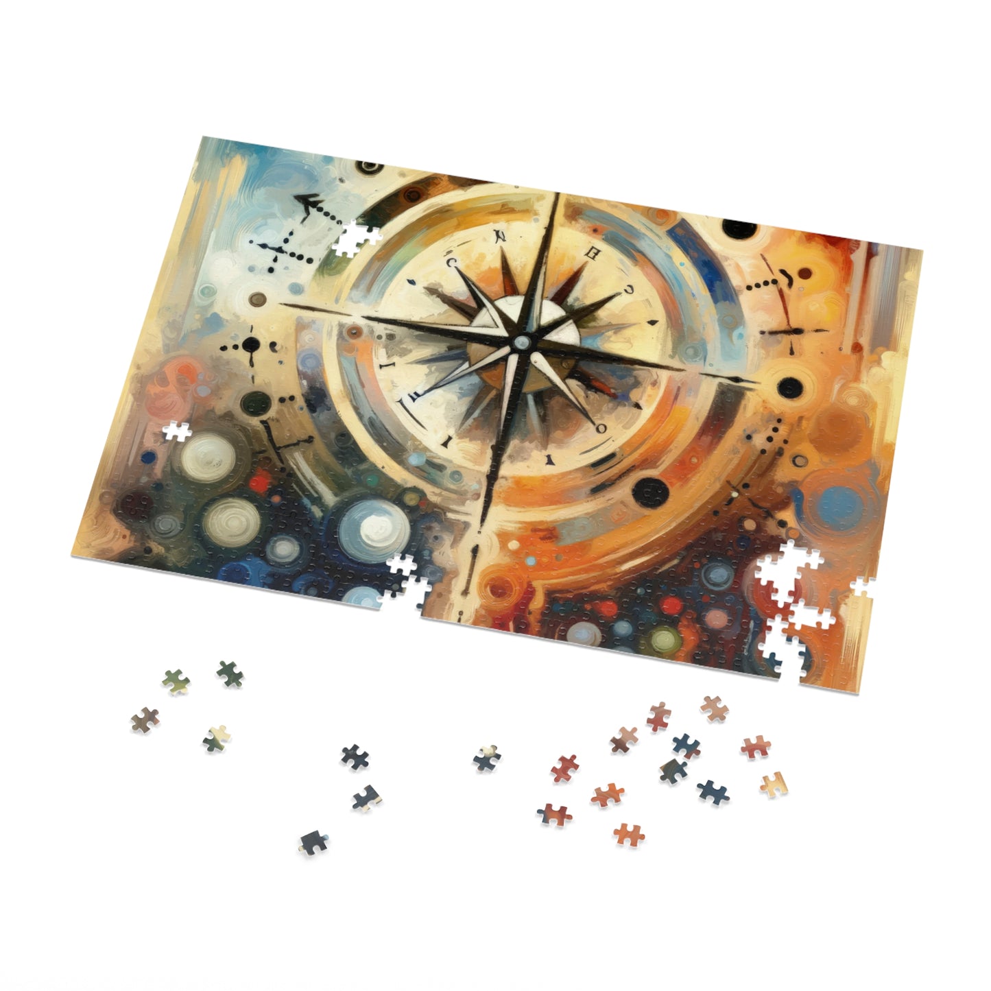 Guidance Abstract Compass Jigsaw Puzzle (30, 110, 252, 500,1000-Piece)