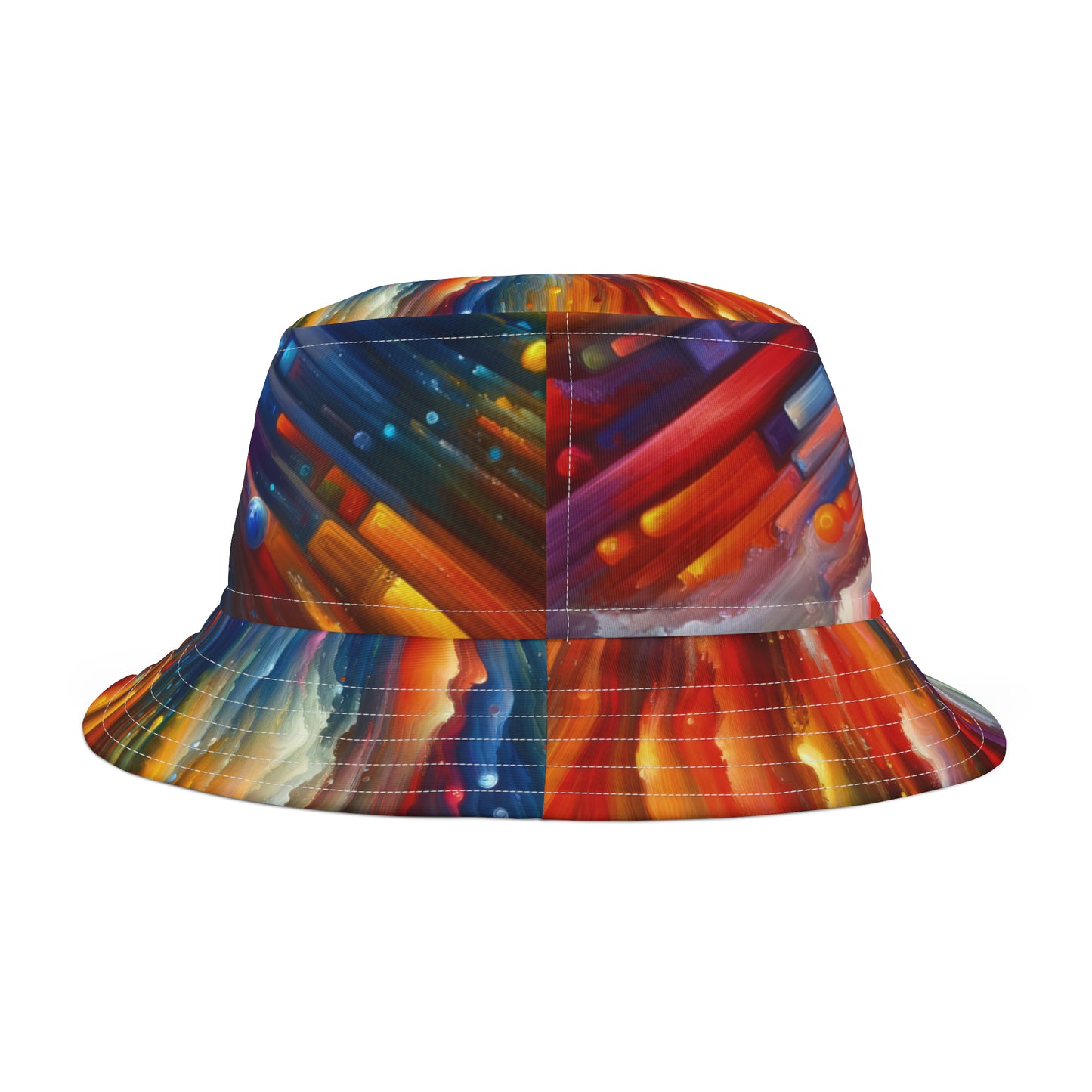 Kaleidoscopic Tachism Breath Bucket Hat (AOP)