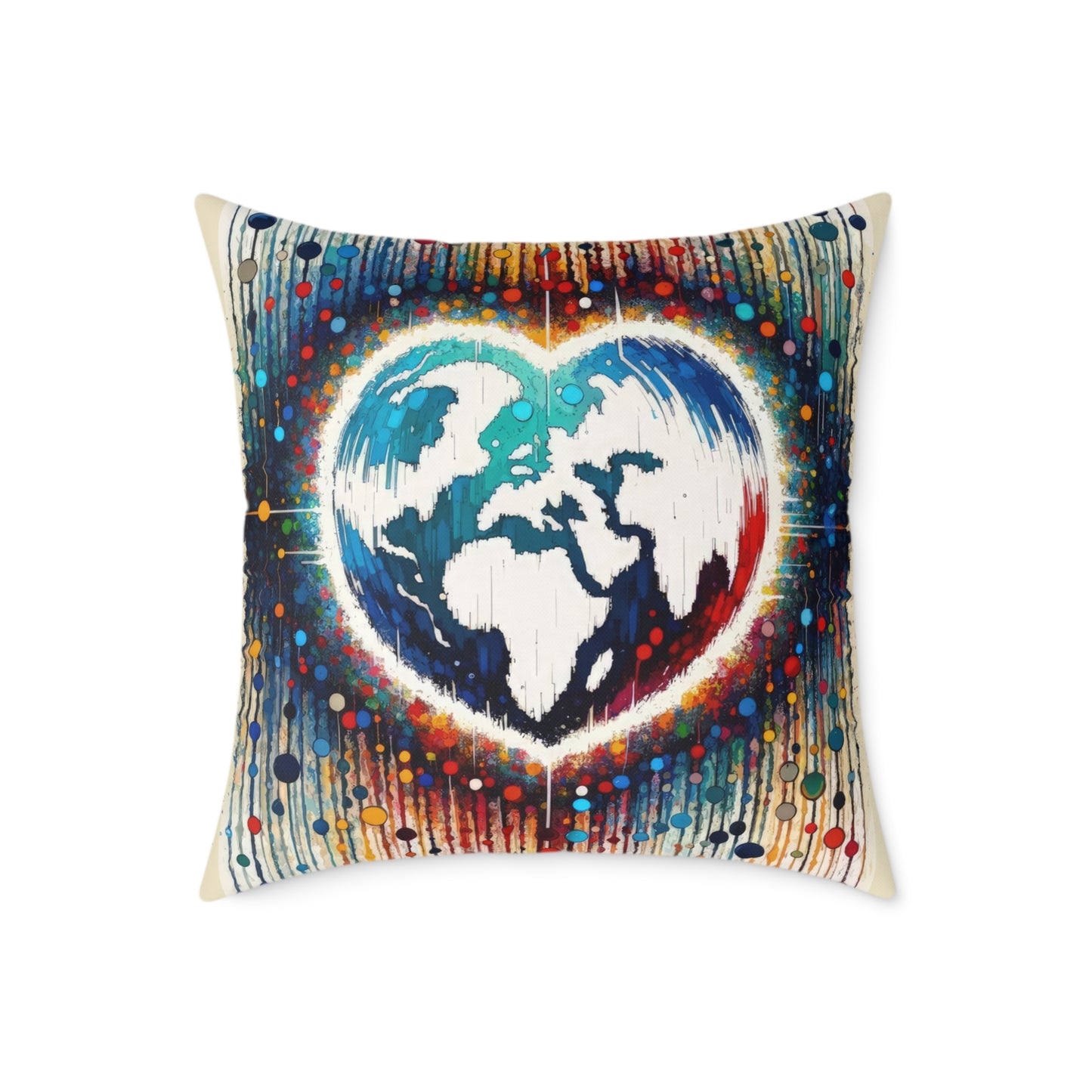 Heartbeats Synchronizing Peace Spun Polyester Pillow