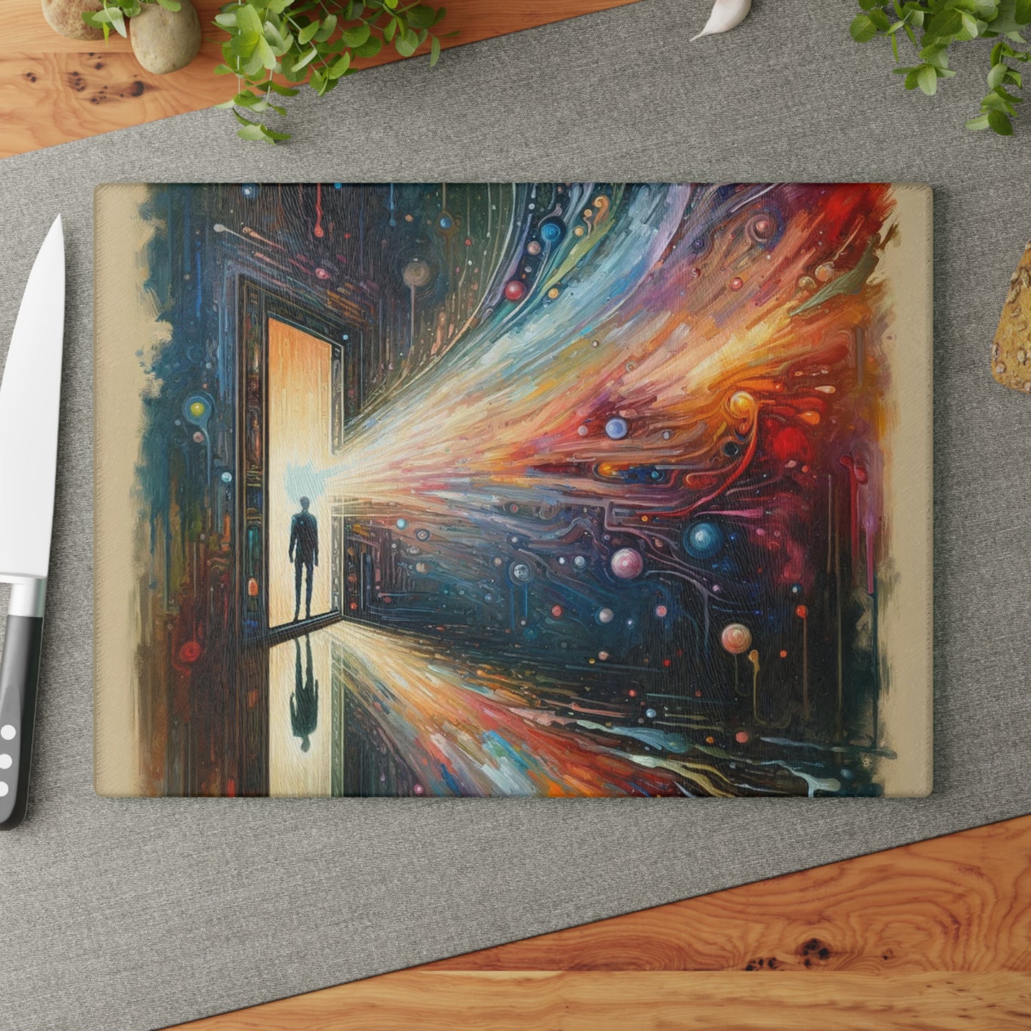 Mirror Wholeness Tachism Glass Cutting Board