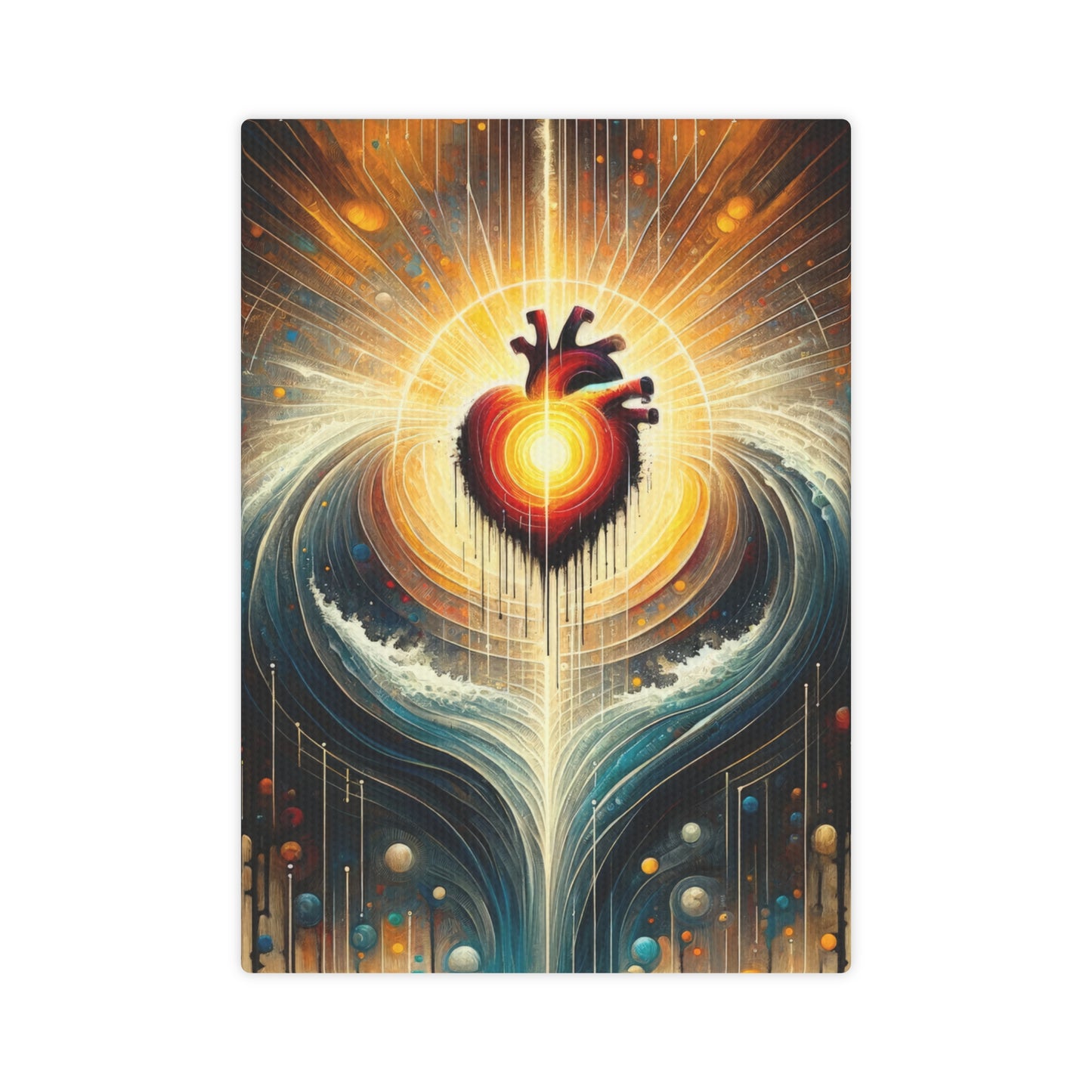 Awakened Heart Waves Canvas Photo Tile