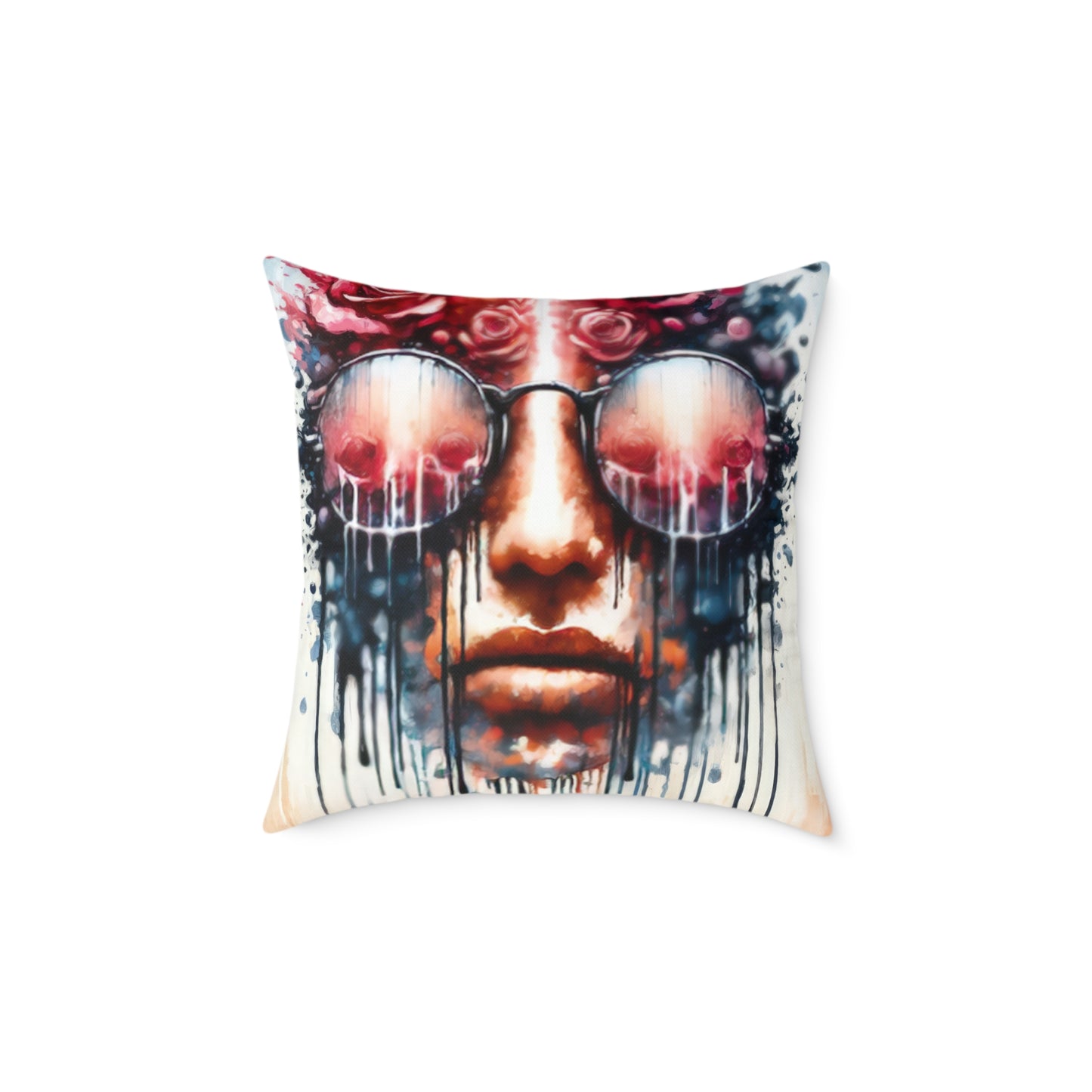 Perception Cleansing Tachism Spun Polyester Pillow