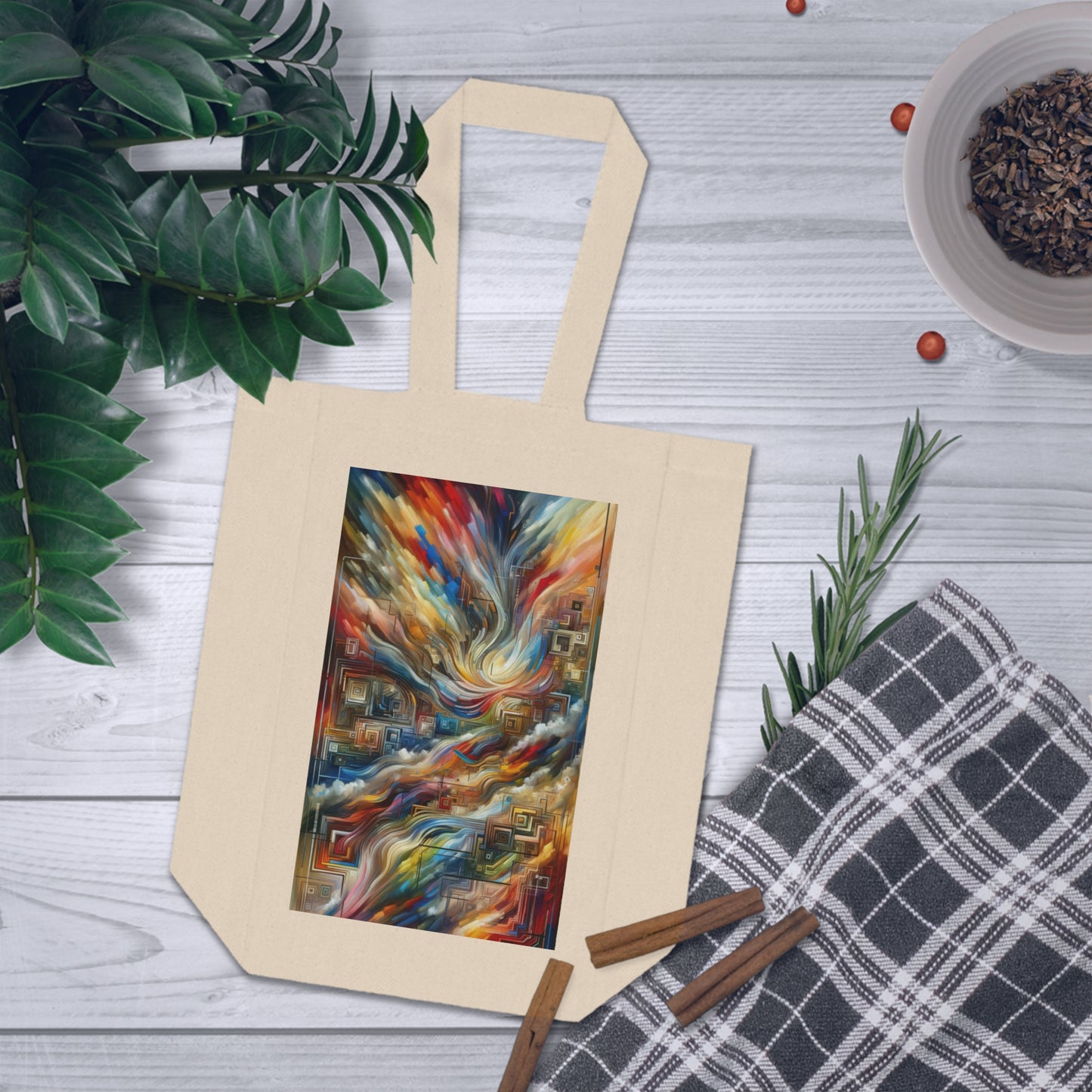 Woven Progress Tapestry Double Wine Tote Bag