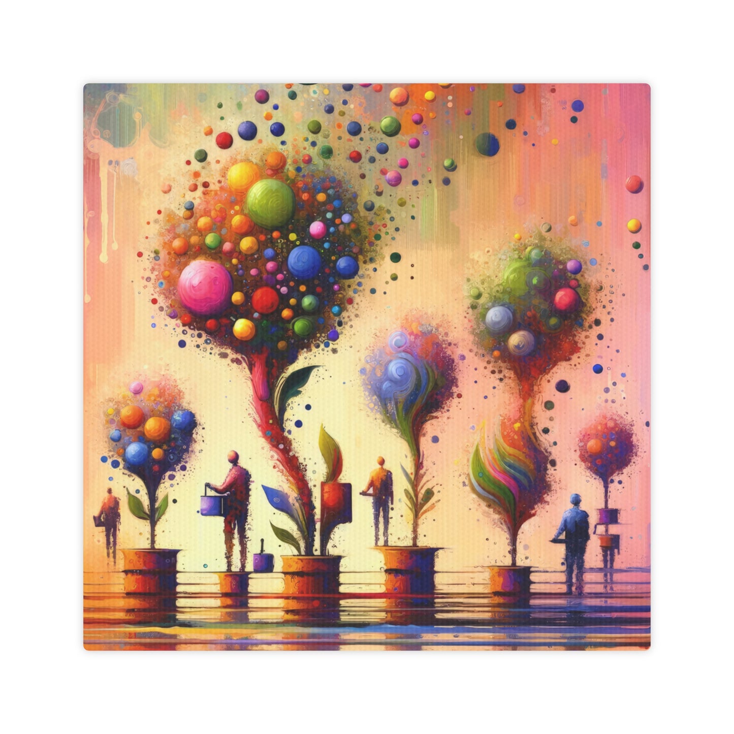 Vibrant Digital Arboriculture Canvas Photo Tile