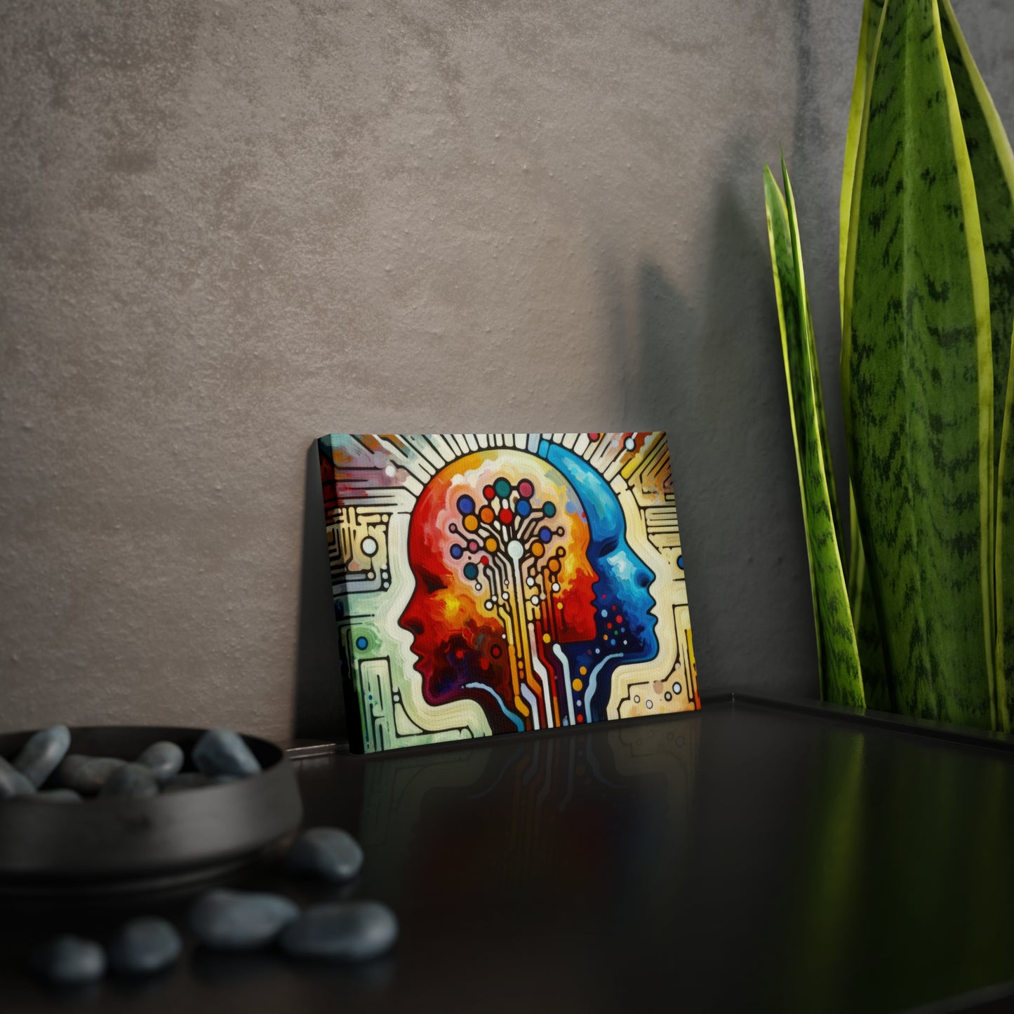 Empathetic Connection Abstract Canvas Photo Tile
