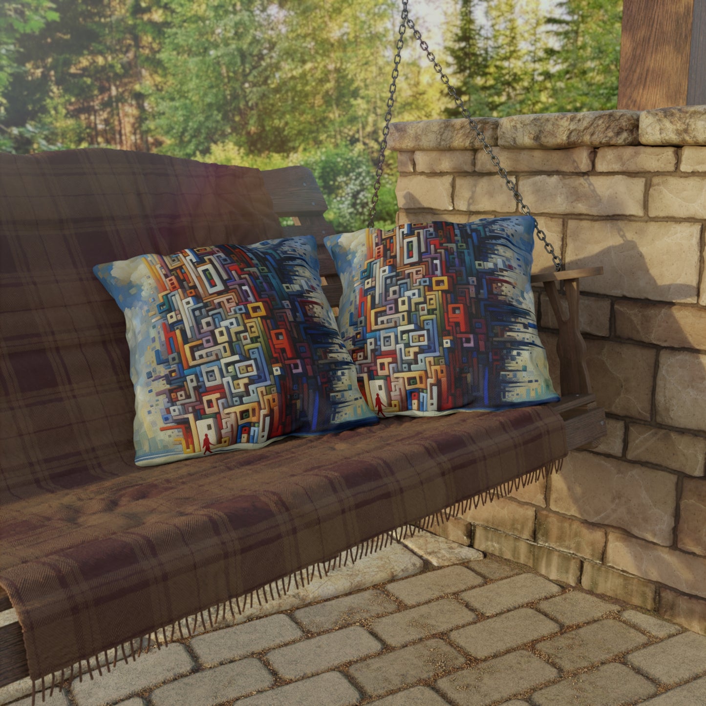 Architectural Endeavor Tapestry Outdoor Pillows