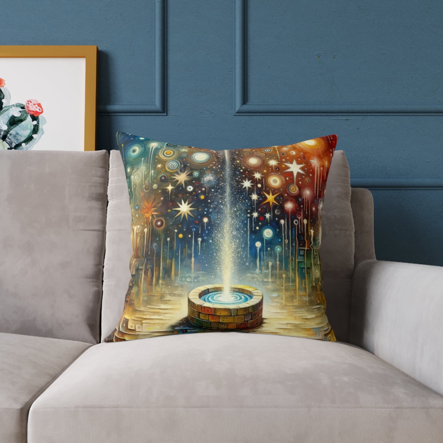 Inspiration Tachism Tribute Spun Polyester Pillow