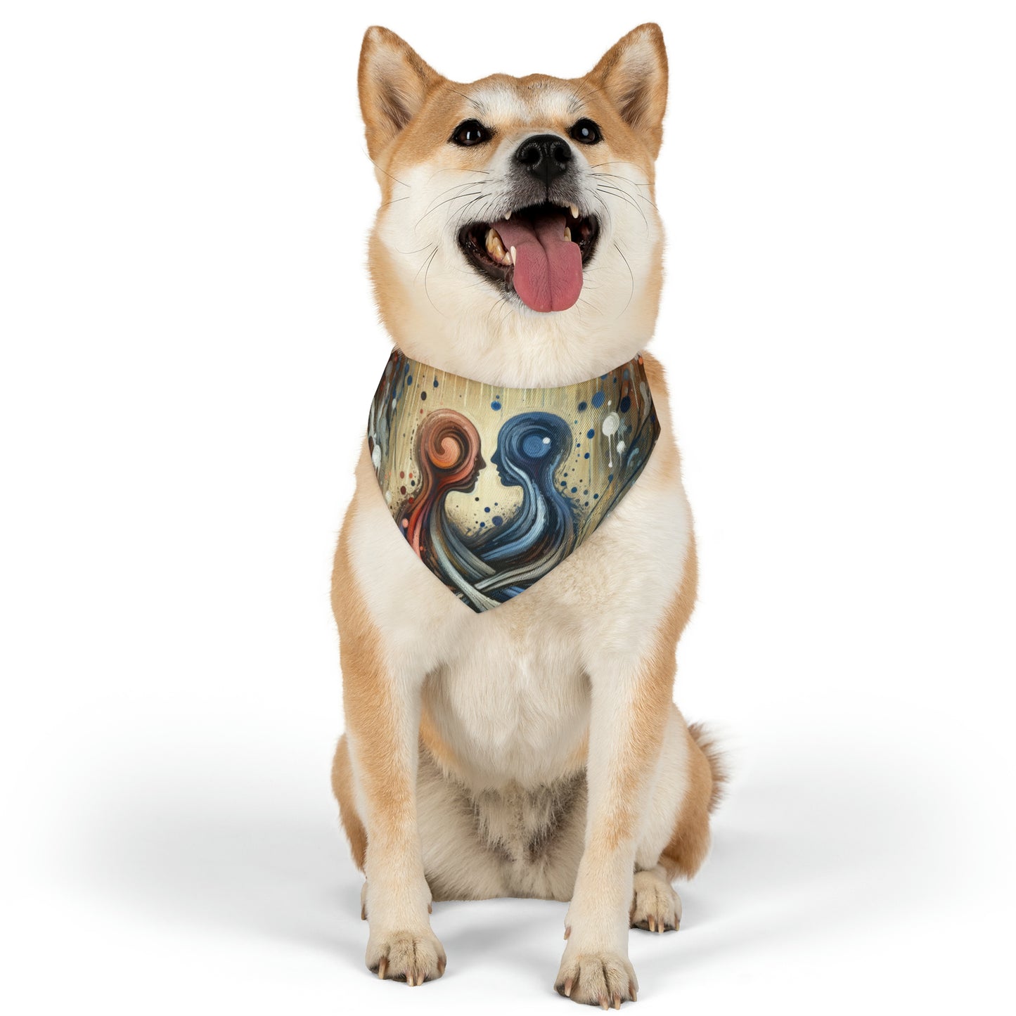 Empathic Connection Tachism Pet Bandana Collar
