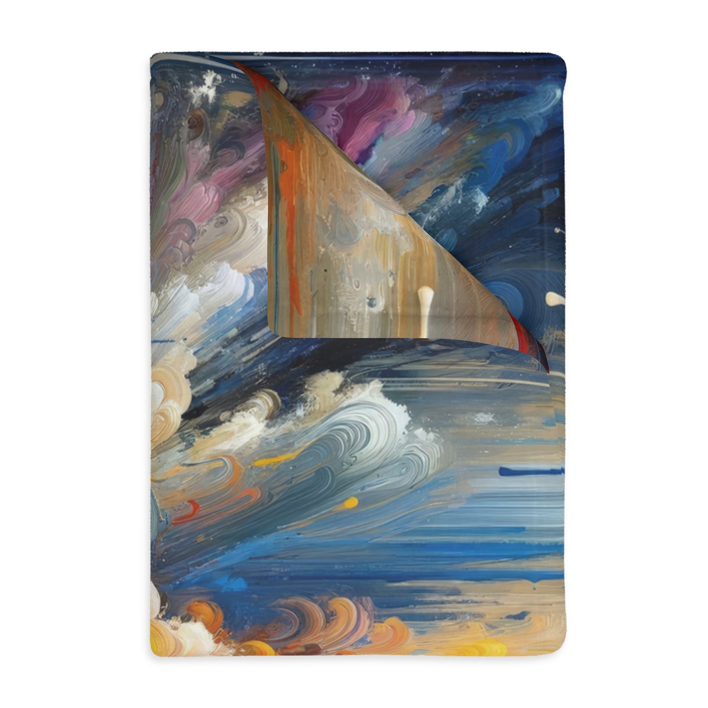 Grandiose Transformation Tachism Velveteen Microfiber Blanket (Two-sided print)