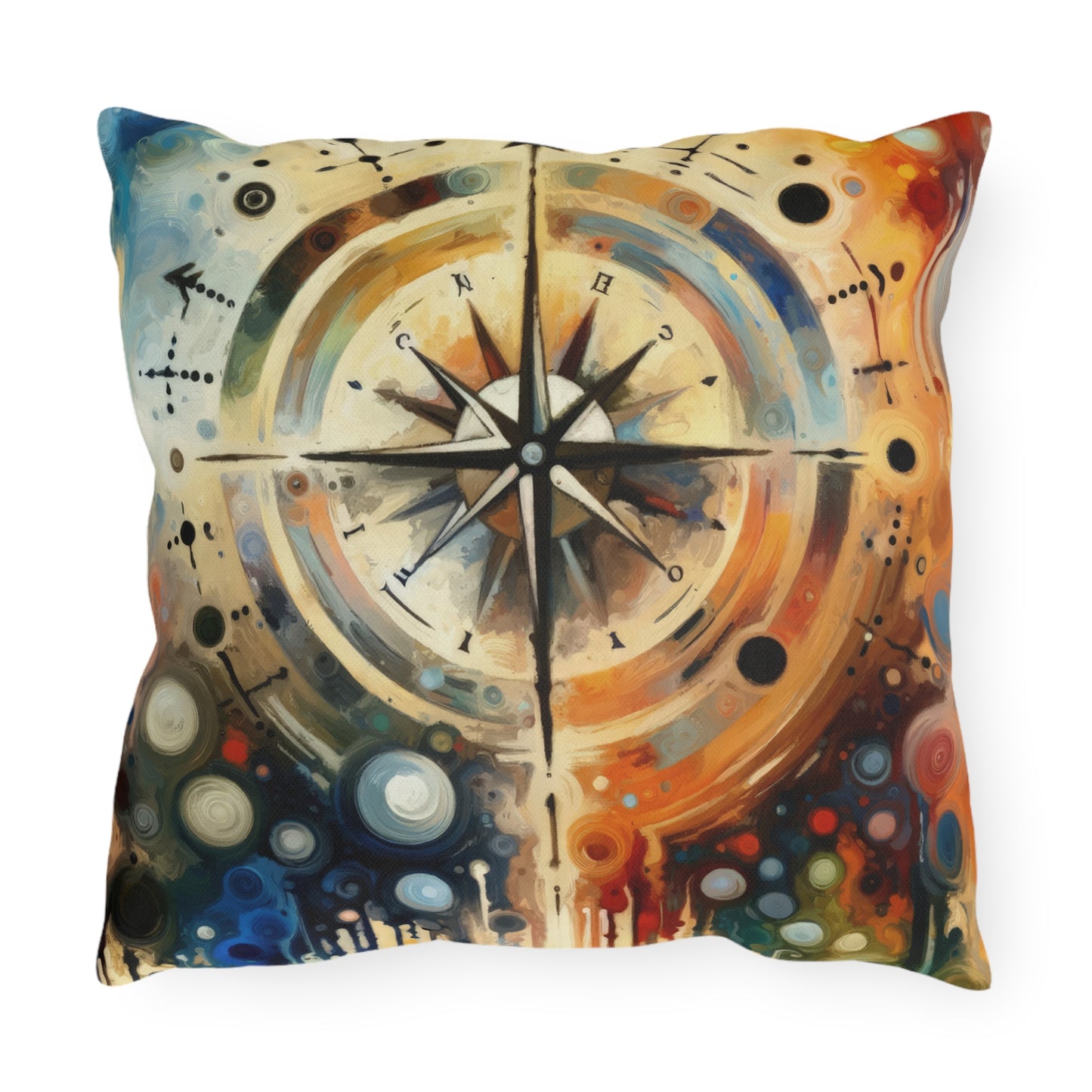 Guidance Abstract Compass Outdoor Pillows